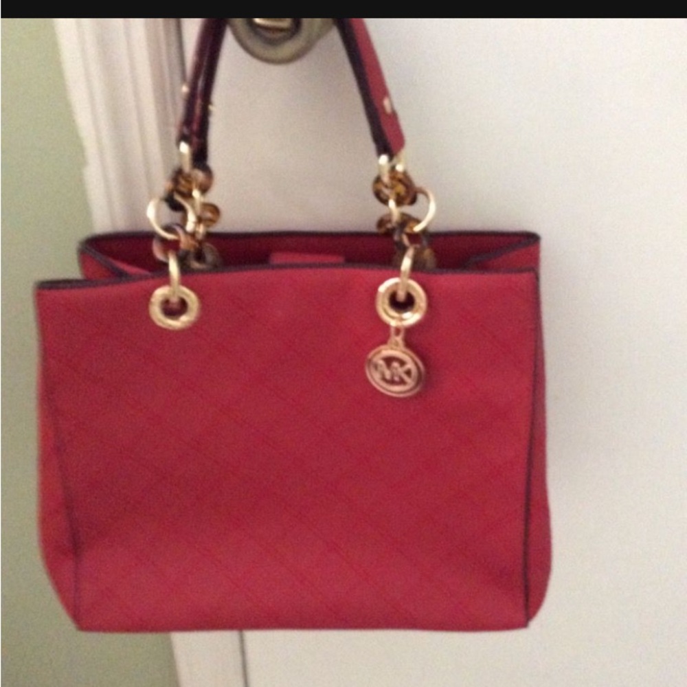 Red Designer Tote Bag
